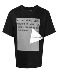 And Wander Logo Print Cotton T Shirt