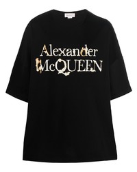 Alexander McQueen Logo Print Cotton T Shirt