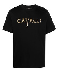 Roberto Cavalli Logo Print Cotton T Shirt