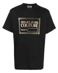 VERSACE JEANS COUTURE Logo Print Cotton T Shirt