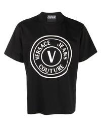 VERSACE JEANS COUTURE Logo Print Cotton T Shirt