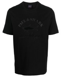 Paul & Shark Logo Print Cotton T Shirt