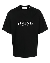 YOUNG POETS Logo Print Cotton T Shirt