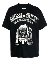 MM6 MAISON MARGIELA Logo Print Cotton T Shirt