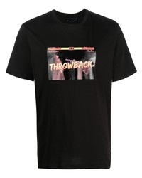 Throwback. Logo Print Cotton T Shirt