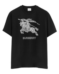Burberry Logo Print Cotton T Shirt