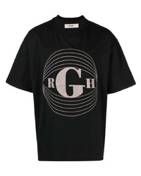 ROUGH. Logo Print Cotton T Shirt