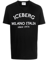 Iceberg Logo Print Cotton T Shirt