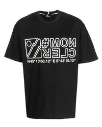 MONCLER GRENOBLE Logo Print Cotton T Shirt