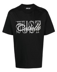 Just Cavalli Logo Print Cotton T Shirt