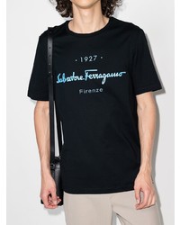 Salvatore Ferragamo Logo Print Crew Neck T Shirt