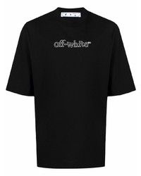 Off-White Logo Print Crew Neck T Shirt