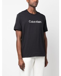 Calvin Klein Logo Print Crew Neck T Shirt