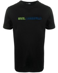 Karl Lagerfeld Logo Print Crew Neck T Shirt