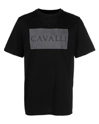 Roberto Cavalli Logo Print Crew Neck T Shirt