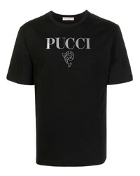 PUCCI Logo Print Crew Neck T Shirt
