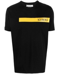 Iceberg Logo Print Crew Neck T Shirt