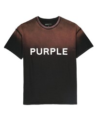 purple brand Logo Print Degrad Cotton T Shirt