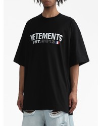 Vetements Logo Print Drop Shoulder T Shirt
