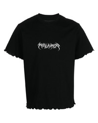 Palmer//Harding Logo Print Fluted Hem T Shirt