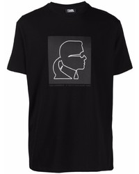 Karl Lagerfeld Logo Print Jersey T Shirt