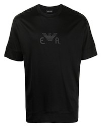 Emporio Armani Logo Print Layered Detail T Shirt