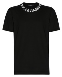 Dolce & Gabbana Logo Print Neckline T Shirt