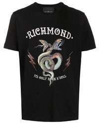 John Richmond Logo Print New Neck T Shirt