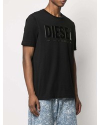 Diesel Logo Print Organic Cotton T Shirt