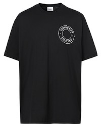 Burberry Logo Print Oversized Cotton T Shirt