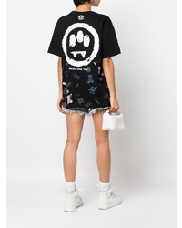 BARROW Logo Print Paint Splatter T Shirt