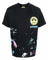 BARROW Logo Print Paint Splatter T Shirt