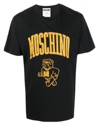 Moschino Logo Print Round Neck T Shirt