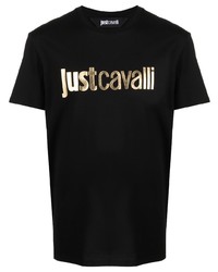 Just Cavalli Logo Print Short Sleeve Cotton T Shirt