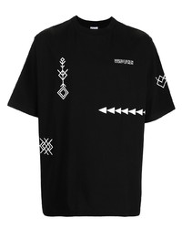 Marcelo Burlon County of Milan Logo Print Short Sleeve T Shirt