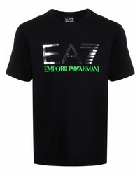 Ea7 Emporio Armani Logo Print Short Sleeve T Shirt