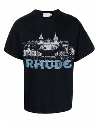 Rhude Logo Print Short Sleeve T Shirt