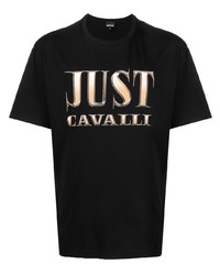 Just Cavalli Logo Print Short Sleeve T Shirt