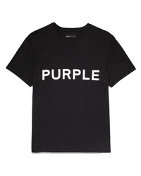 purple brand Logo Print Short Sleeve T Shirt