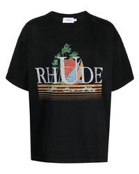 Rhude Logo Print Short Sleeve T Shirt