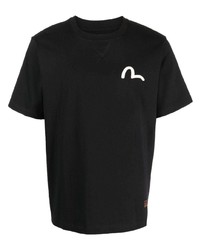 Evisu Logo Print Short Sleeved Cotton T Shirt