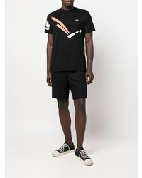 Fred Perry Logo Print Short Sleeved T Shirt