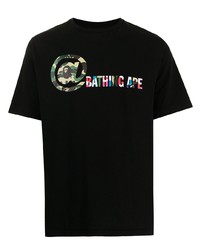 A Bathing Ape Logo Print Short Sleeved T Shirt