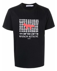 MAISON KITSUNÉ Logo Print Short Sleeved T Shirt