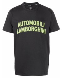 Automobili Lamborghini Logo Print Short Sleeved T Shirt