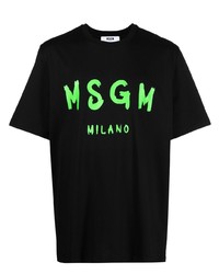 MSGM Logo Print Short Sleeved T Shirt