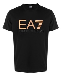 Ea7 Emporio Armani Logo Print T Shirt