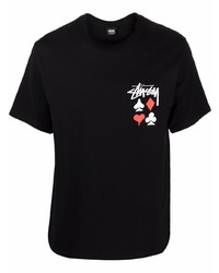 Stussy Logo Print T Shirt