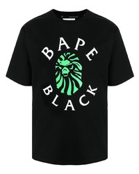 BAPE BLACK *A BATHING APE® Logo Print T Shirt