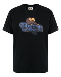 A Bathing Ape Logo Print T Shirt